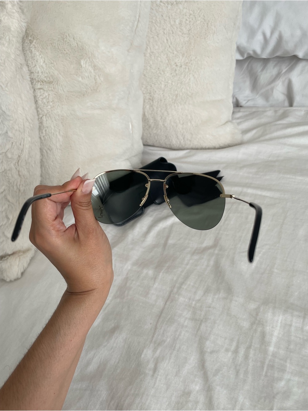 Saint Laurent Monogram 59MM Aviator Sunglasses - Picture 8 of 16